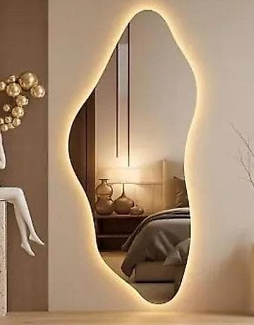 aynalar: Güzgü Divar üçün, Oval, Dekorativ, Arxa işıqlı — 9