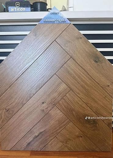 corni pol: Herringbone naxışlı döşəmə laminatı – “CHEGET” - Təbii palıd ağacını — 1