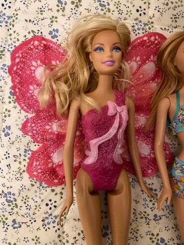 uşaq yelencek: Barbie tipli iki kukla - Kukla 1: Çəhrayı paltarlı pəri mövzulu — 2