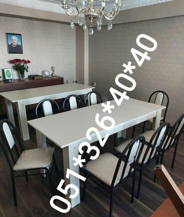 Masa və oturacaq dəstləri: Mətbəx üçün, Yeni, Açılmayan, Kvadrat masa, 4 stul — 29