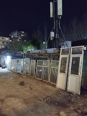 plastik qapi pencere sekilleri: PVC pəncərə və qapı blokları - Material: ağ rəngli PVC profil — 2