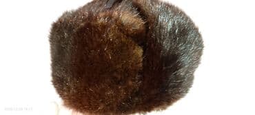 Şortlar: Qadın üçün xəz beret/şlyapa - Material: təbii tünd qəhvəyi xəz — 5