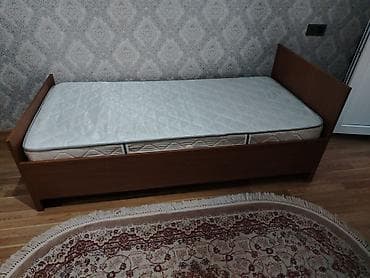 Односпальная кровать, Без подьемного механизма, С матрасом, Без выдвижных ящиков