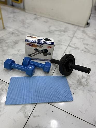 Ev üçün mini fitnes dəsti Məzmun: - Qarın üçün ab roller (iki