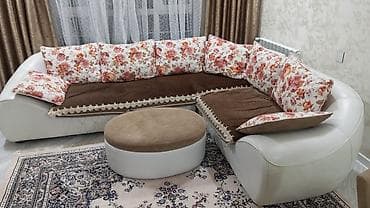 madeyra kreslo: L formalı künc divan dəsti - Dizayn: Yumru xətli, müasir L formalı — 1