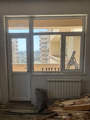 balkon: İşlənmiş İkiqat şüşə paketi Plastik pəncərə, Еni: 200 sm, Uzunluğu: 250 sm, Ödənişli quraşdırma — 1