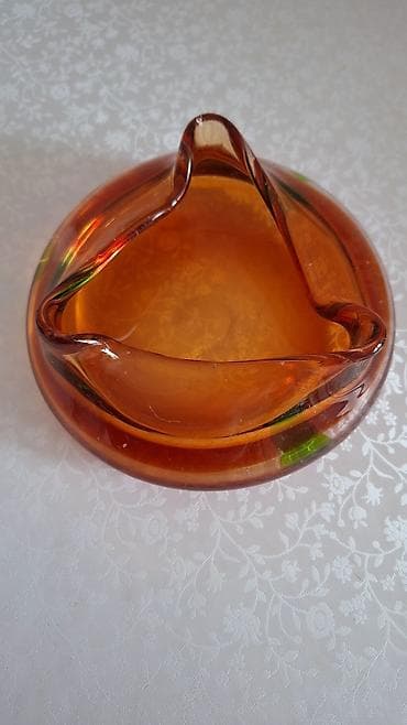 Murano üslubunda bərk şüşədən dekorativ külqabı - Material: qalın, əl