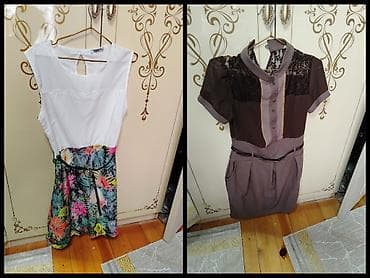 Qadın geyim dəsti – 2 paltar 1) Yay paltarı: - Üst hissə: ağ, dairəvi