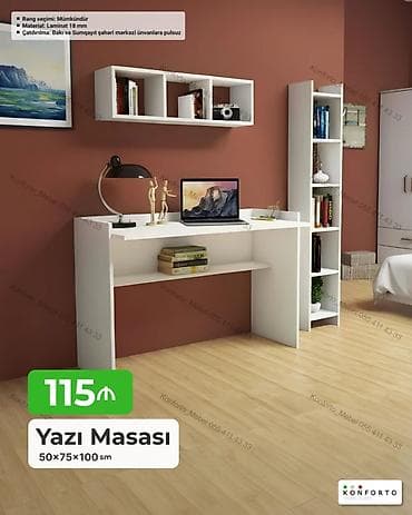 Düz masa, Stulsuz, Polkalı, Siyirməsiz, Sadə laminat
