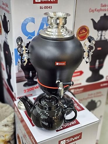 samovar cay: Elektrikli samovar silver model: sl-0045 elektri̇k semaver 4l — 4