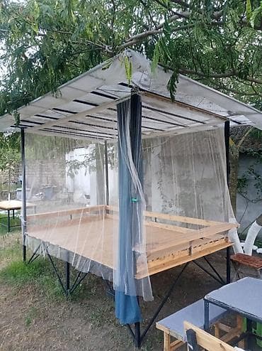 işlənmiş ofis stolu: Bağ və həyətyanı sahələr üçün nəzərdə tutulmuş üstü örtülü taxta — 2