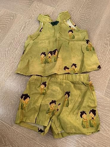 uşaq desti: Uşaq geyim dəsti – 2 parça - Model: Qolsuz köynək və şort kombini - — 1