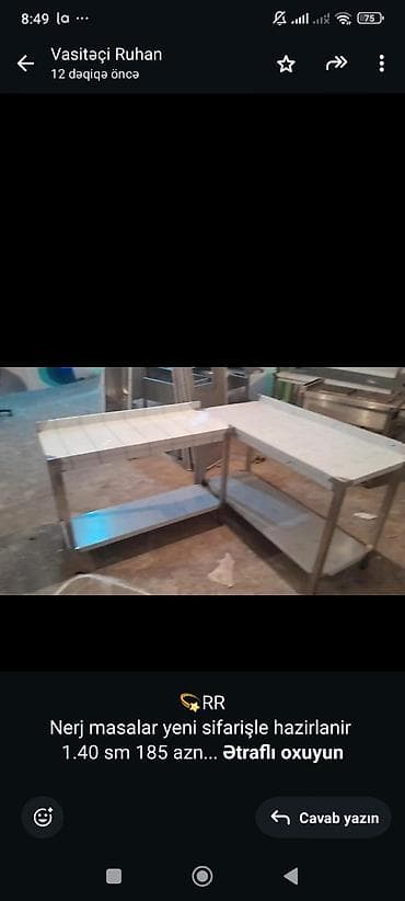 💫RR Nerj masalar yeni sifarişle hazirlanir 1.40 sm 185 azn Unvan lalafo.az -da 💫RR Nerj masalar yeni sifarişle hazirlanir 1.40 sm 185 azn Unvan