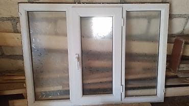 plastik şüşə: İşlənmiş Təkqat şüşə paketi Plastik pəncərə, Еni: 100 sm, Uzunluğu: 140 sm — 2