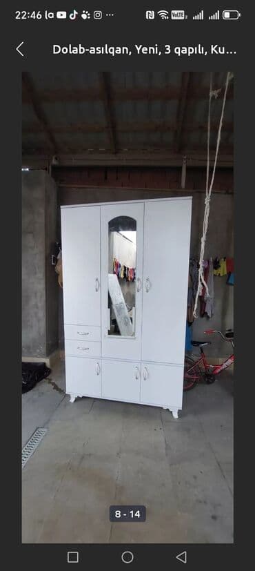 Dolablar: Yeni, 3 qapılı Düz dolab, Dolab-asılqan, Azərbaycan — 3
