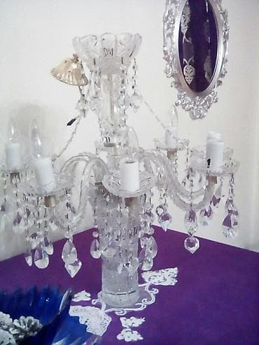 Klassik xrustal potolok çilçirag 8 şamliünvan Kohne güneşli