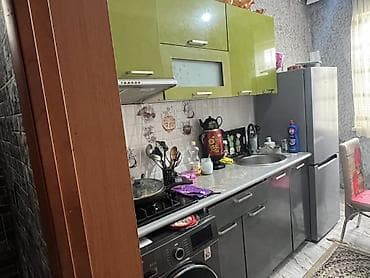 Mebel dəsti – mətbəx üçün - Üst şkaflar: parlaq yaşıl rəngdə, 4
