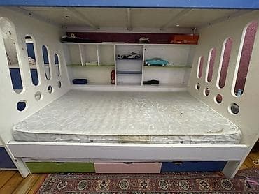 matras aliram: Uşaq üçün iki qatlı modul çarpayıu - Aşağı hissə: geniş bir — 3