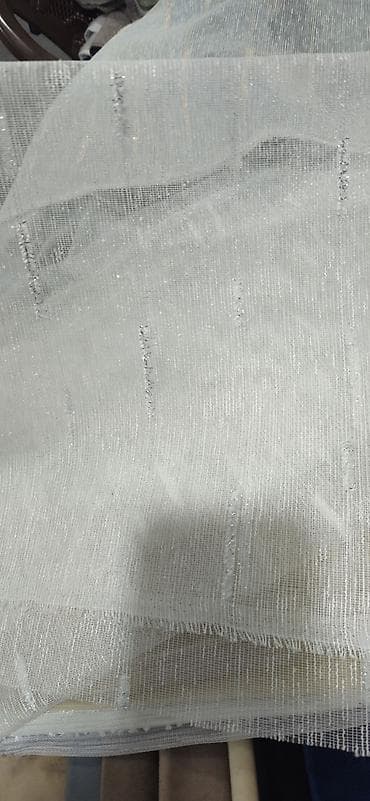 Şamdanlar: Təsvir: - Açıq krem/ağ tonlarda şəffaf tül parça - Nazik şəbəkə — 5