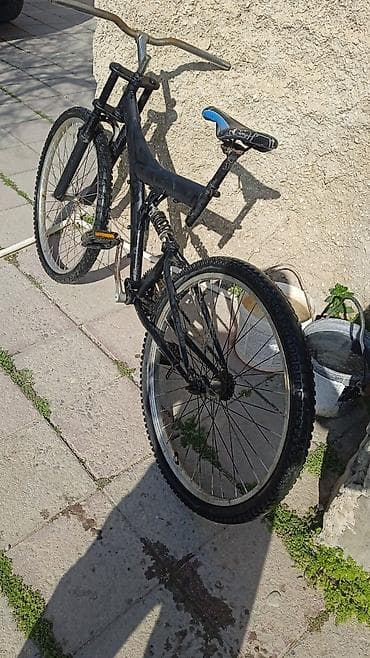 Dağ velosipedi, full-suspension karkaslı - Rəng: qara - Geniş, qıvrım