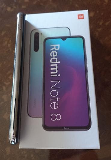 iphone telefon ikinci el: Redmi Note 8, 64 GB, rəng - Ağ, Barmaq izi — 5