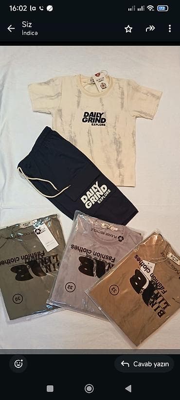 uşaq çəkmələri: Uşaq geyim dəsti – “Daily Grind Explore” - İki hissəli dəst: qısaqoll — 1