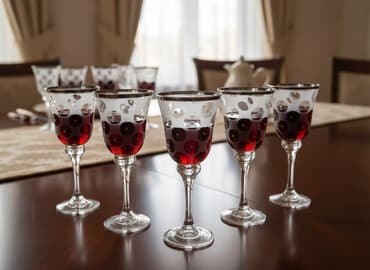 бокал: Бокалы, цвет - Серебристый, Стекло, Набор из 6 шт., Турция — 1