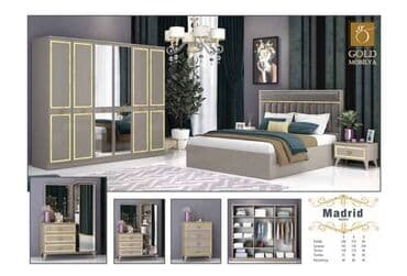 угловая тумба: Двуспальная кровать, 2 тумбы, Турция, Новый — 1