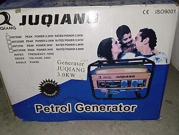 generatorlar: JUQIANG JQ3700 benzin generatoru Texniki göstəricilər: - Güc: pik 3.0 — 1