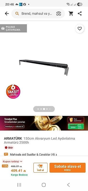 Akvarium aksessuar və ləvazimatları: ARMATÜRK 150 sm Akvarium LED Aydınlatma Armatürü - Ölçü: 150 sm - — 4