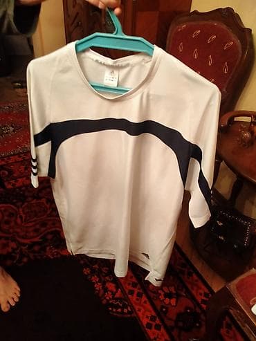 Мужская футболка, Adidas, L, цвет - Белый
