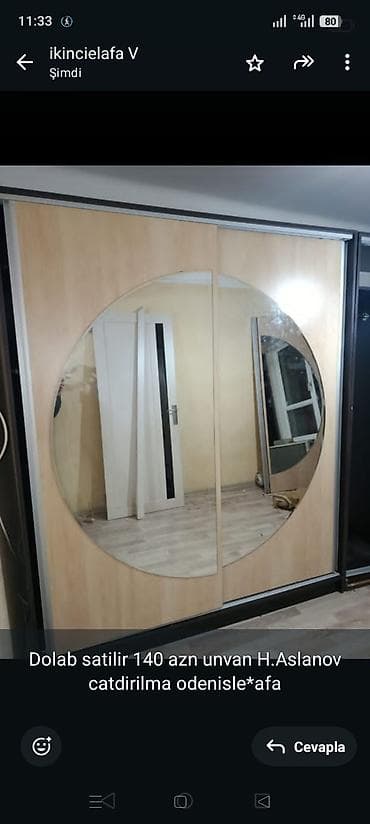 Dolab satilir 140 azn unvan H.Aslanov catdirilma odenisle*afa
