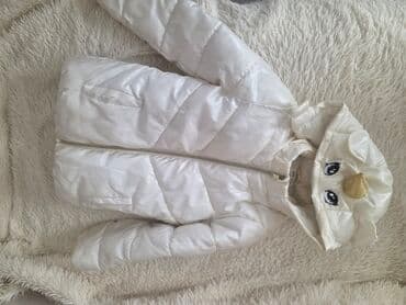 детские вещи из плюшевой пряжи: Uşaq üçün iki ədəd qalın qış üst geyimi dəsti. 1) H&M brendi, ağ — 1