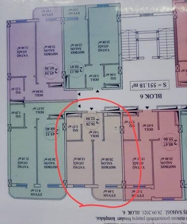 sumqayitda yeni tikili binalar ipoteka: 2 otaqlı, Yeni tikili, 53 kv. m — 9