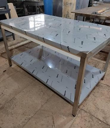 Аренда оборудования: Paslanmaz nerj masalar depodan Satiş 90 * 60*85. 150azn 120*60*85 — 1