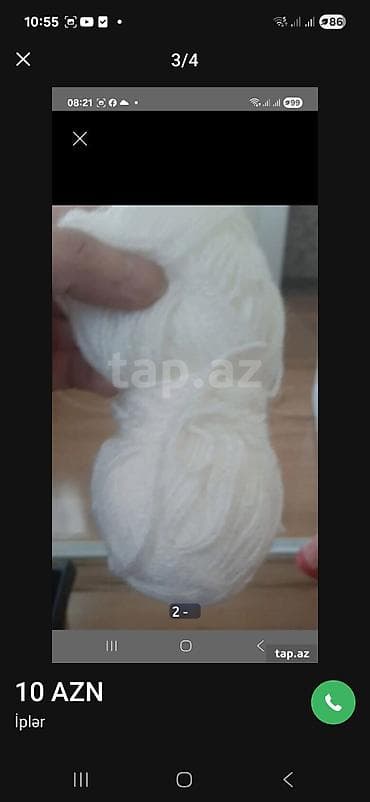 Нитки: Məhsul: İplər - Rənglər: qırmızı (konus/kartonda bobin), ağ, krem-ağ — 2