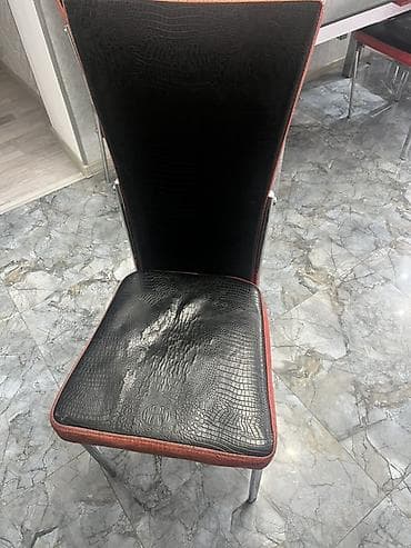 mekteb masasi: Mətbəx üçün, Qatlanmayan, rəng - Qara Stul — 1