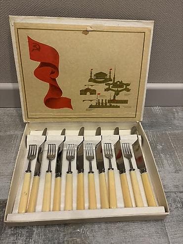 açıq çəngəl: Məhsul: Balıq üçün vintage süfrə dəsti Təsvir: - Qutuda komplekt — 1
