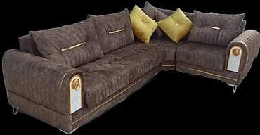 tumba mebel: Künc divan, Yeni, Açılan, Bazalı, Vеlur parça, Pulsuz çatdırılma — 1