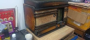 pioner magintafon: Antik radiola Minsk P7 lampalı radiolar 1953ci il qrammofon kombinə — 2