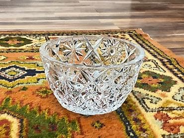 ucuz tül pərdələr: Kəsimli şüşə/kristal qab dəsti - 3 ədəd dekorativ şüşə/kristal qab - — 2