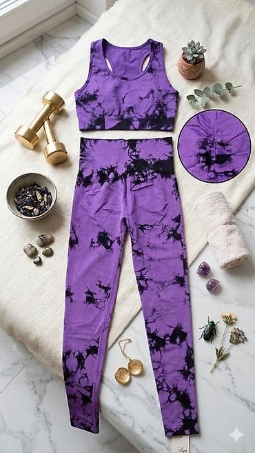 Qadınlar üçün idman dəsti – top və tayt - Model: yüksək elastikliyə — 5