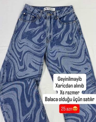 cins jaket: Brend: STAY Model: qadın cins şalvar Ölçü: XS Rəng/naxış: mavi denim — 1