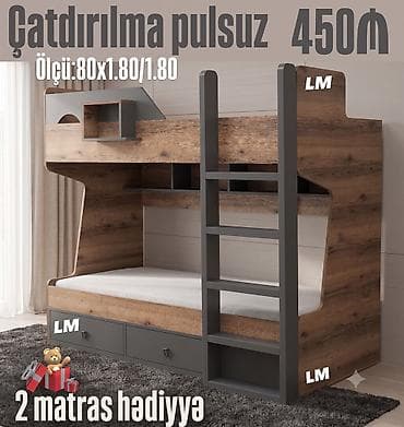 matraslar: İkimərtəbəli çarpayılar 2 matras hədiyyə🎁 Bir başa istehsaldan✔️ — 1