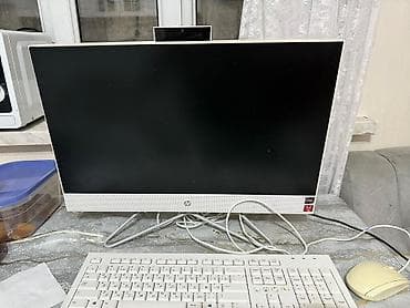 kompüterlər: HP All-in-One masaüstü kompüter - Model: HP AIO (ağ korpus, inteqrə — 1
