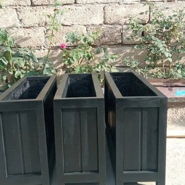 Bitki dərmanları: Taxta dibcəklər dekorativ ağaclar və güllər üçün istənilən ölçüdə və — 3