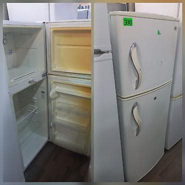 Soyuducu Paltaryuyan televizor vitrinlerin satış mərkəzi: İki qapılı məişət soyuducusu - Üst kamera: dondurucu bölmə, mexaniki