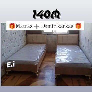 Yeni, Təknəfərlik çarpayı, Bazasız, Matras ilə, Siyirməsiz, Azərbaycan
