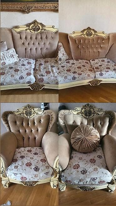 koja divan kreslo: İşlənmiş, Klassik divan, Divan, Bazasız, Açılmayan — 1