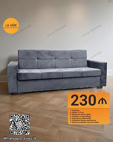 Divan, Açılan, Bazalı, Vеlur parça, Şəhərdaxili pulsuz çatdırılma